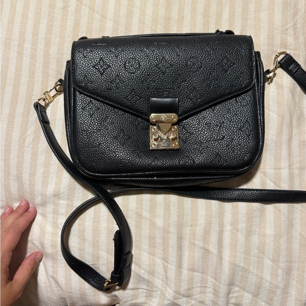 Black Leather Crossbody Bag